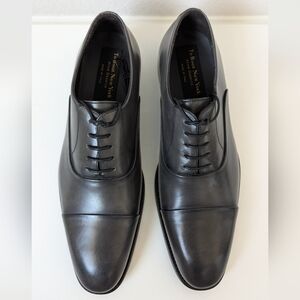 To Boot New York Brandon II Cap Toe Oxford Black Leather Shoes
